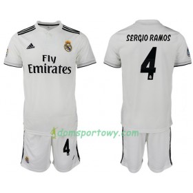 Koszulka Real Madryt SERGIO RAMOS 4 Dziecięcy Domowe Koszulki Piłkarskie 2018-2019 Krótki Rękaw